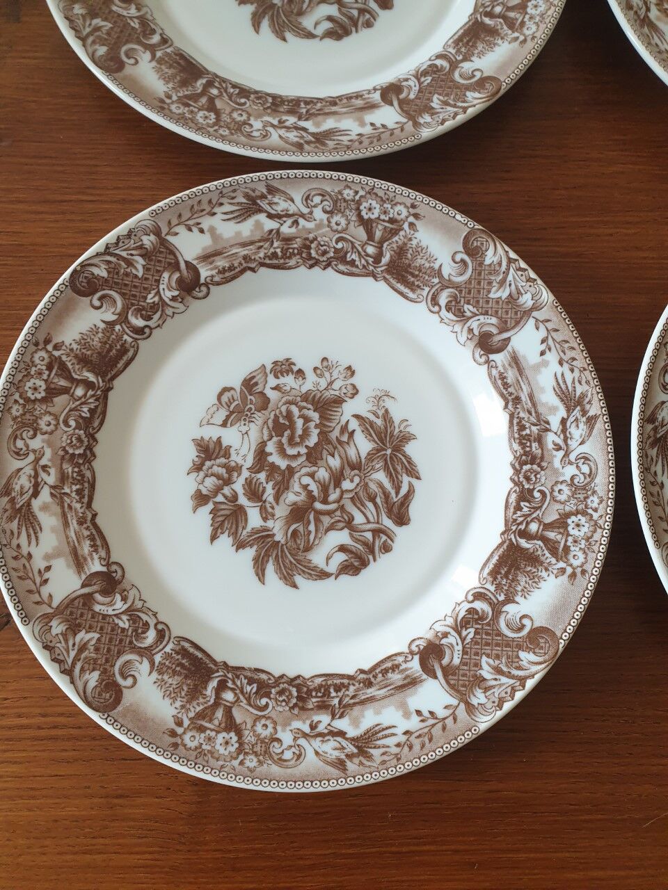 Set of 6 old flat plates