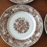 Set of 6 old flat plates