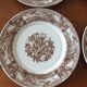 Set of 6 old flat plates