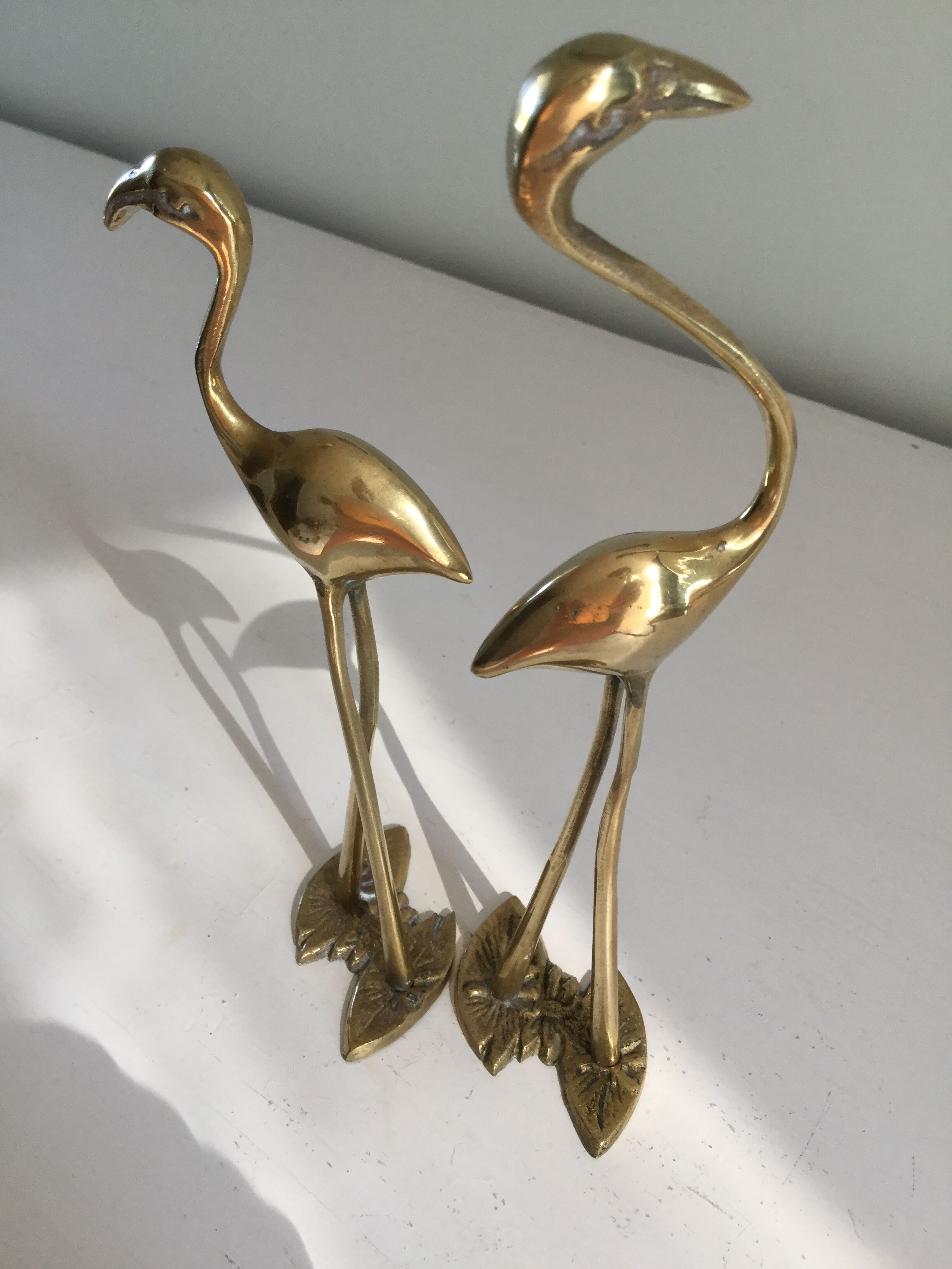 Ensemble de flamands rose en laiton