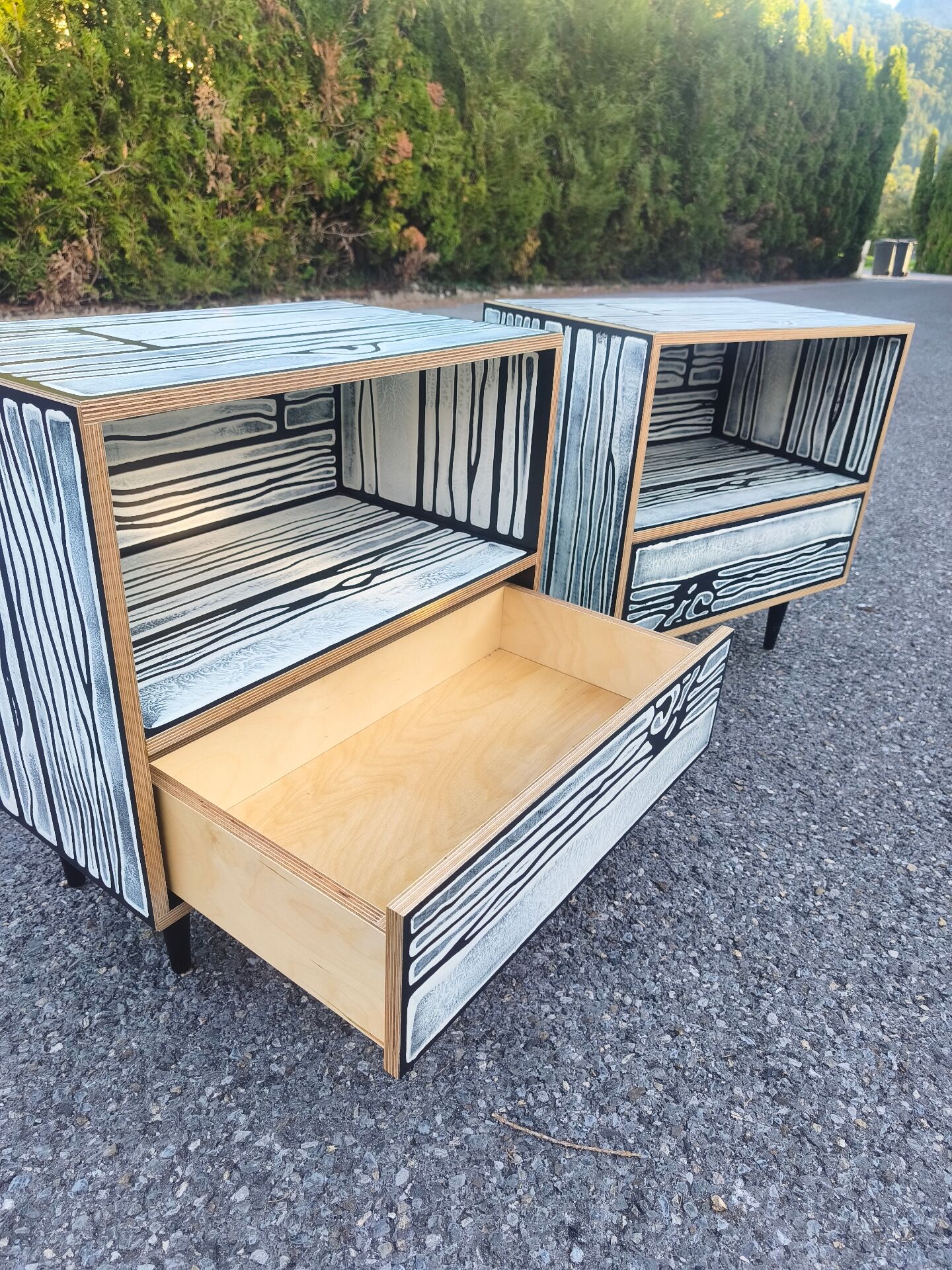 Pair of bedside tables WrongWoods – Sebastian Wrong & Richard Woods