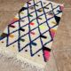 Small handmade Moroccan rug, small Beni Ouarain rug in Berber wool,