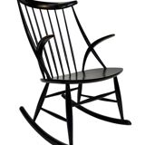 Fauteuil à bascule vintage Illum Wikkelso design danois
