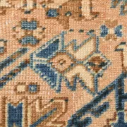 Navy Blue & Peach Oriental Persian Rug, Oriental Pattern Living Room Decor