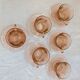 Art Deco pink glass coffee service from the 1930s.