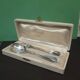 Christofle box – Child's spoon & fork – Silver-plated metal