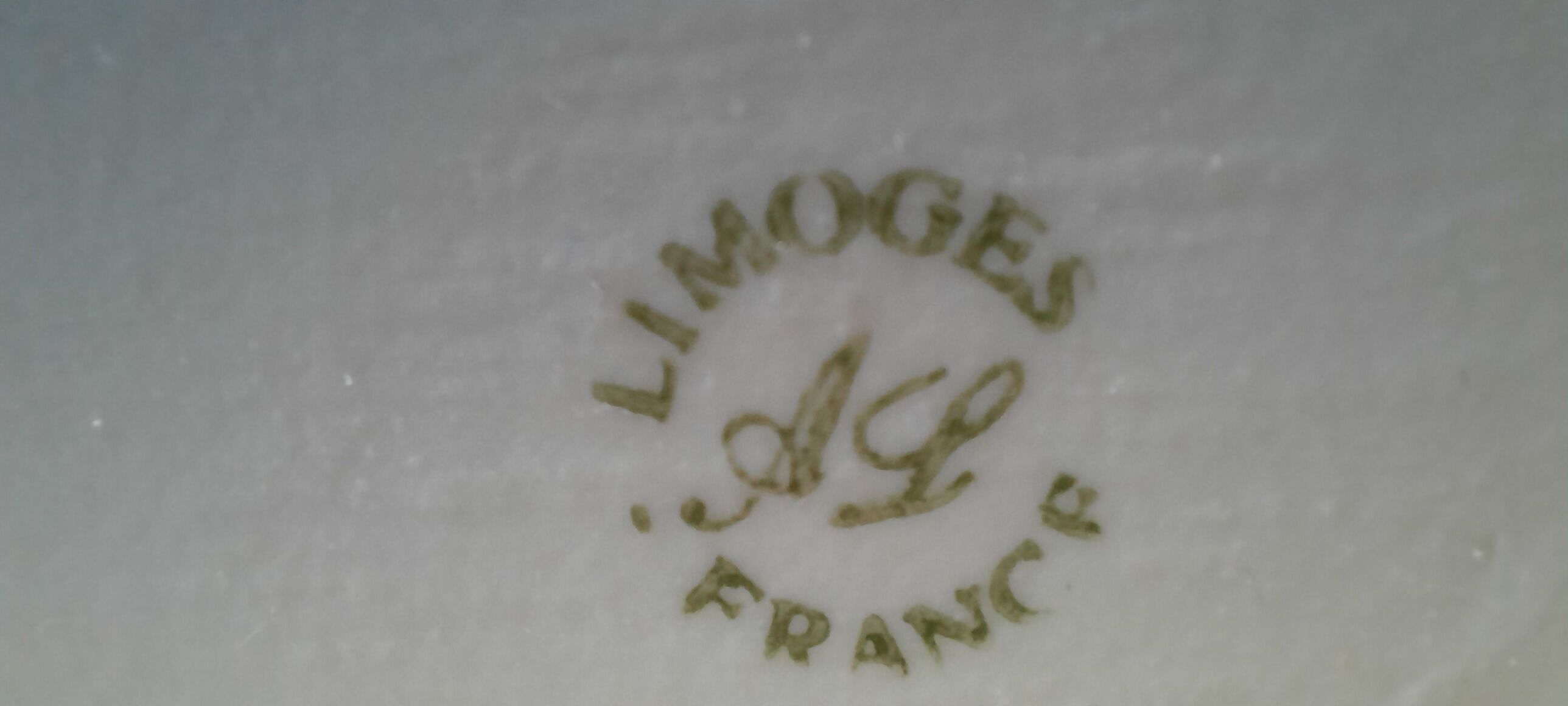 White top Limoges porcelain