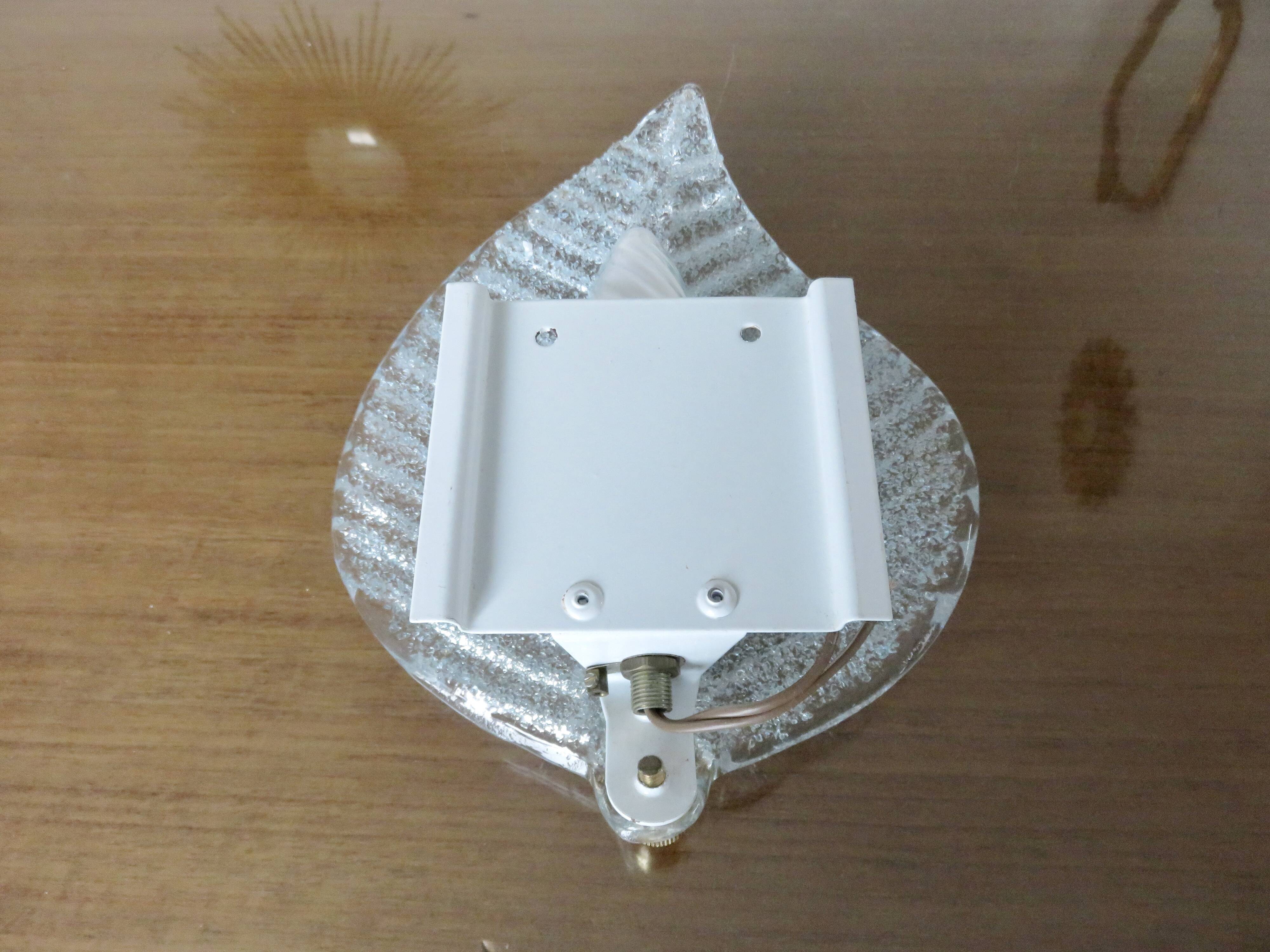 Barovier & Toso Murano glass leaf wall light