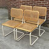 Set of 4 Cesca b32 model chairs in by Marcel Breuer Design