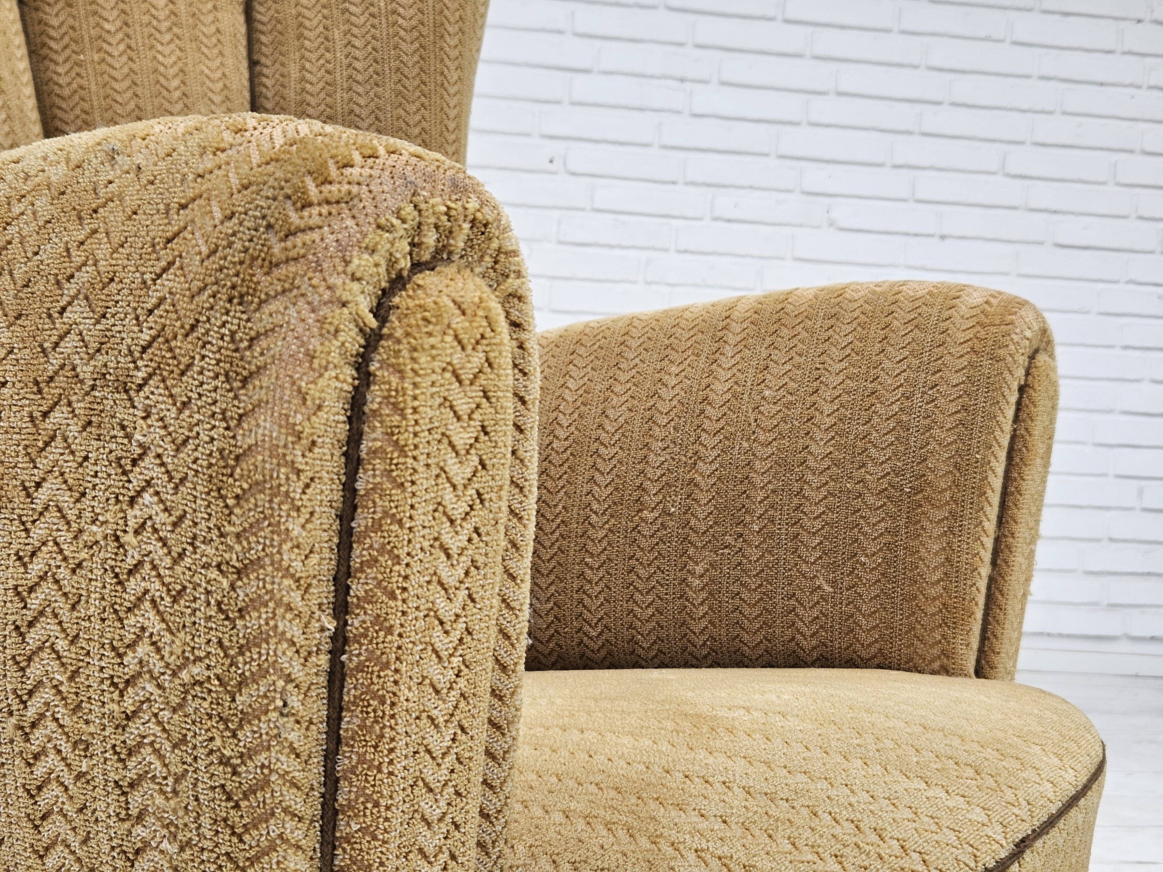 1960s, Danish relax chair, original upholstery, good condition.
