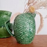 Old green slip pitcher