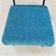 Modernist armchair from the 1950s in vintage blue boucle fabric.