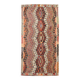 Pastel Tones Geometric Pattern Turkish Woven Wool Kilim Rug, 185x350 Cm