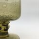 Cinq verres à pied vintage Biot, verre soufflé fumé à inclusions de bulles - années 1960