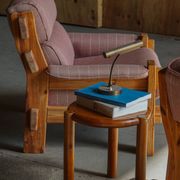 Modern Scandinavian tripod stool from the 20th century with a circular seat, 1970s.
