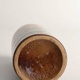 Mid-century Modern Fat Lava Red and Brown Stoneware Vase by Scheurich, W Germany