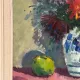 Original Swedish Oil on Canvas – “Asters in a Ceramic Vase” by Eric Lundgren – Signed – Vintage and Framed – 60 × 54 cm (23.6" × 21.3")