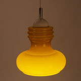 Ocher opaline space age pendant lamp