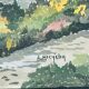 Watercolor on cardboard, house of the stone bridge, (brittany), signed A. Michelin