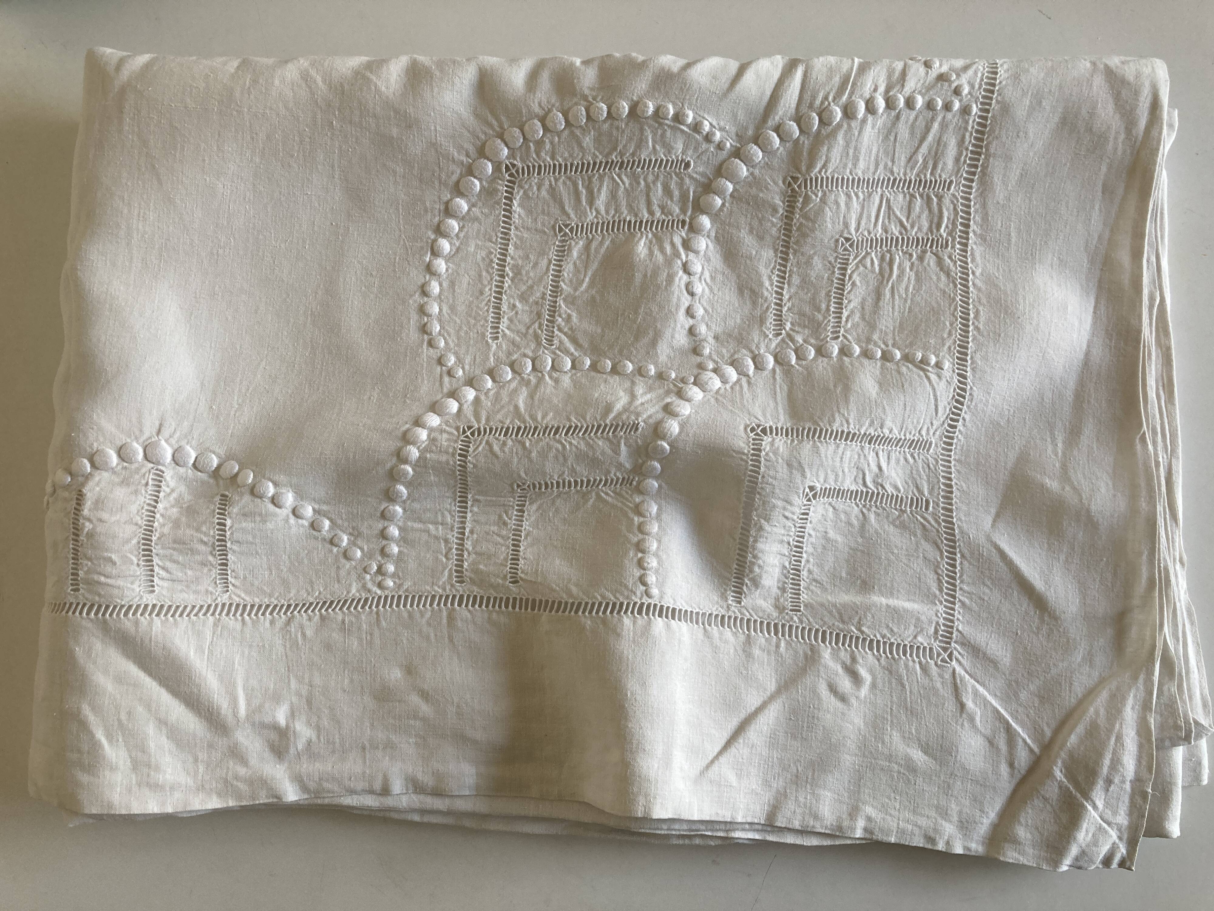 Cloth sheet linen linen reserve days and peas without monogram