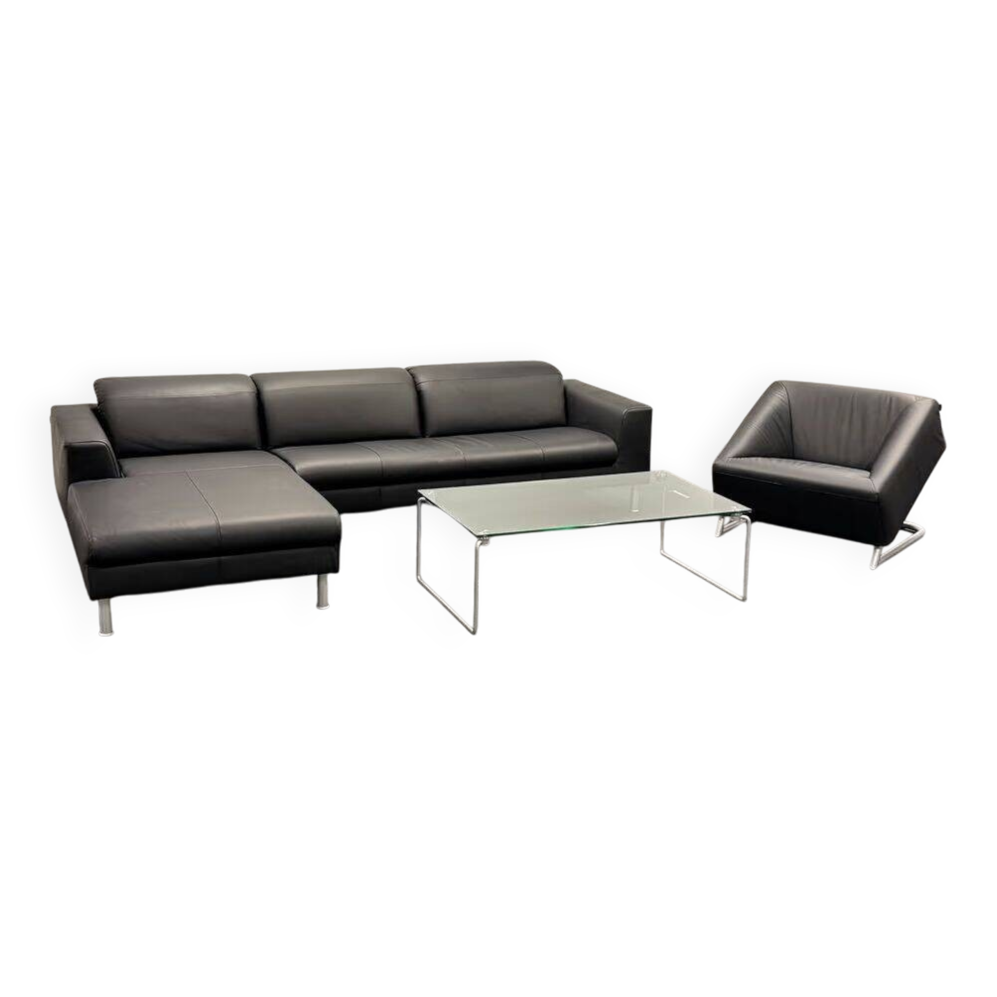 Rolf Benz Freistil Living Room Set-Corner sofa Armchair coffee table 3-piece