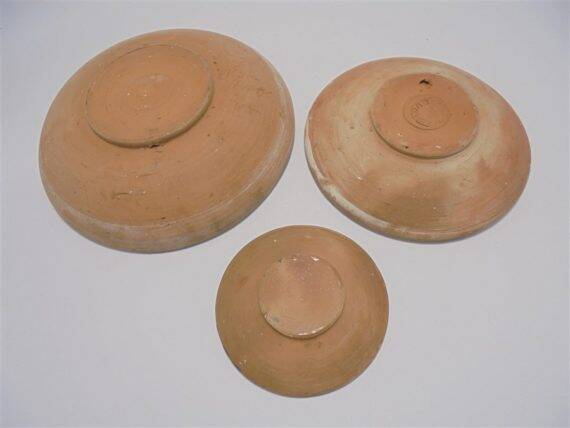 Set of 3 terracotta bowls