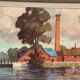 Original Swedish Oil on Panel - "Coastal Village" by Helge Andersson - Dated 1965 - Framed - 86 × 64 cm