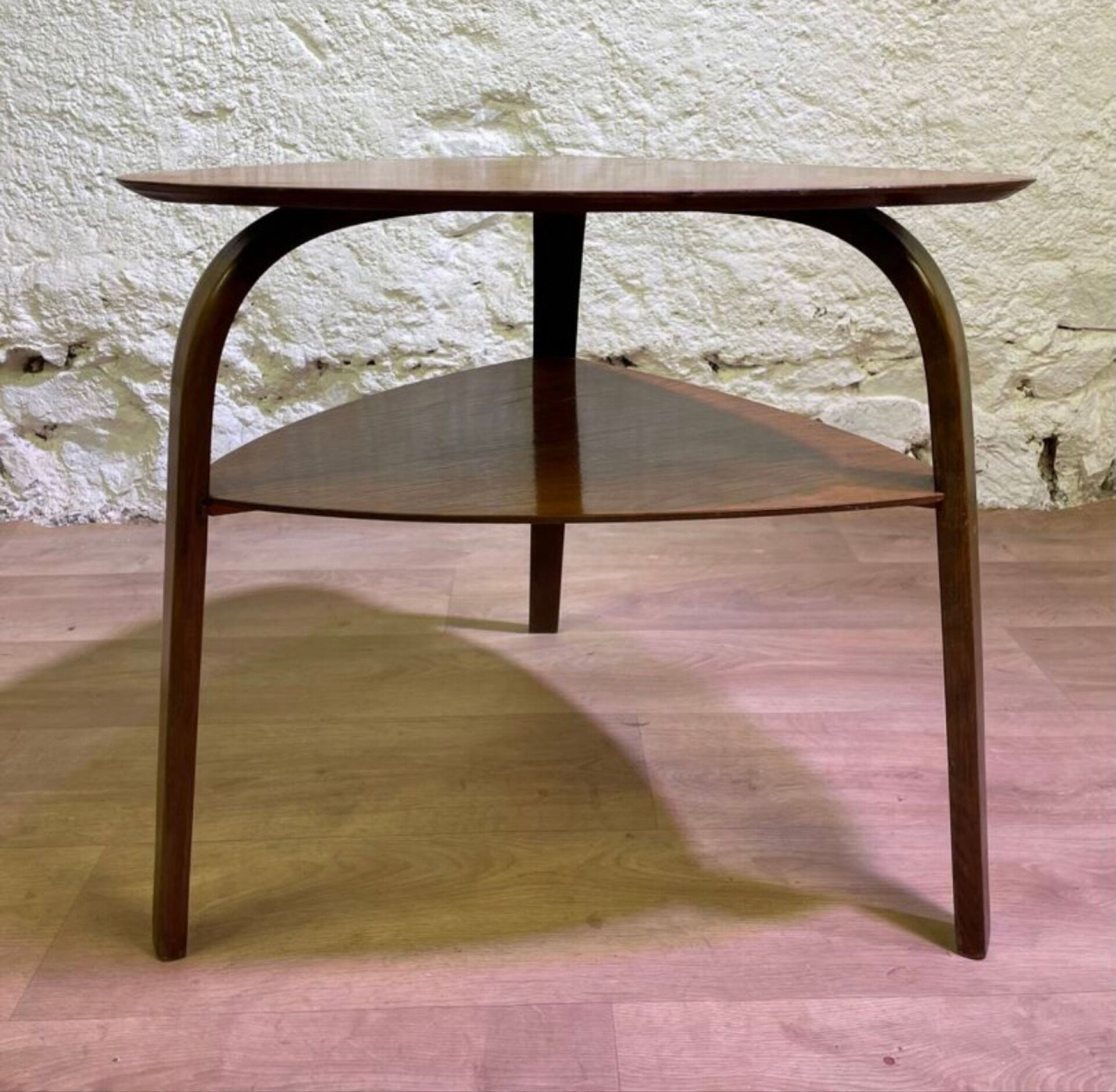 Tripod side table Bow Wood by Steiner