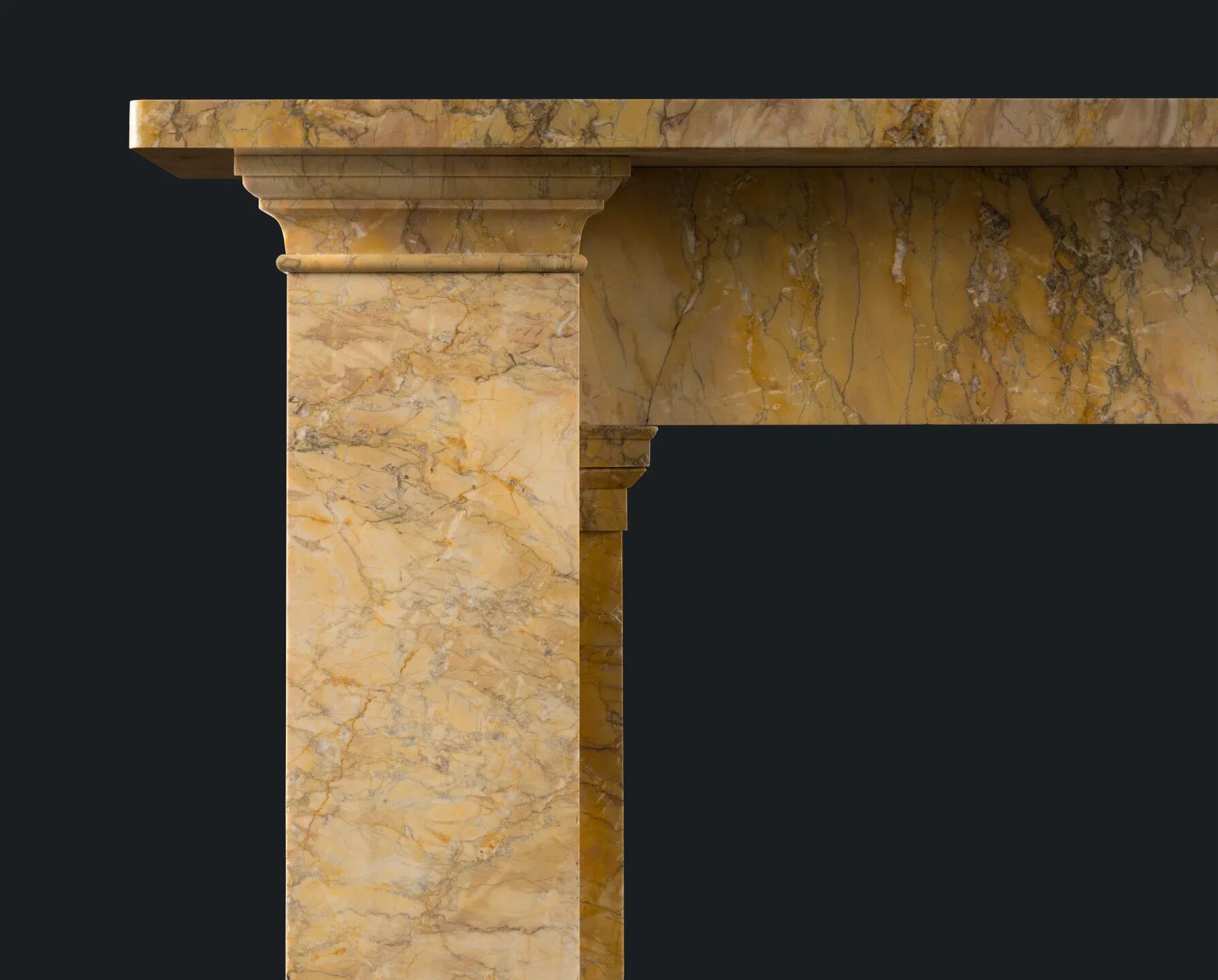 Nineteenth century Regency Sienna marble fireplace surround