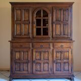 Sideboard in two parts L 163 x D 52 x 196, in solid oak