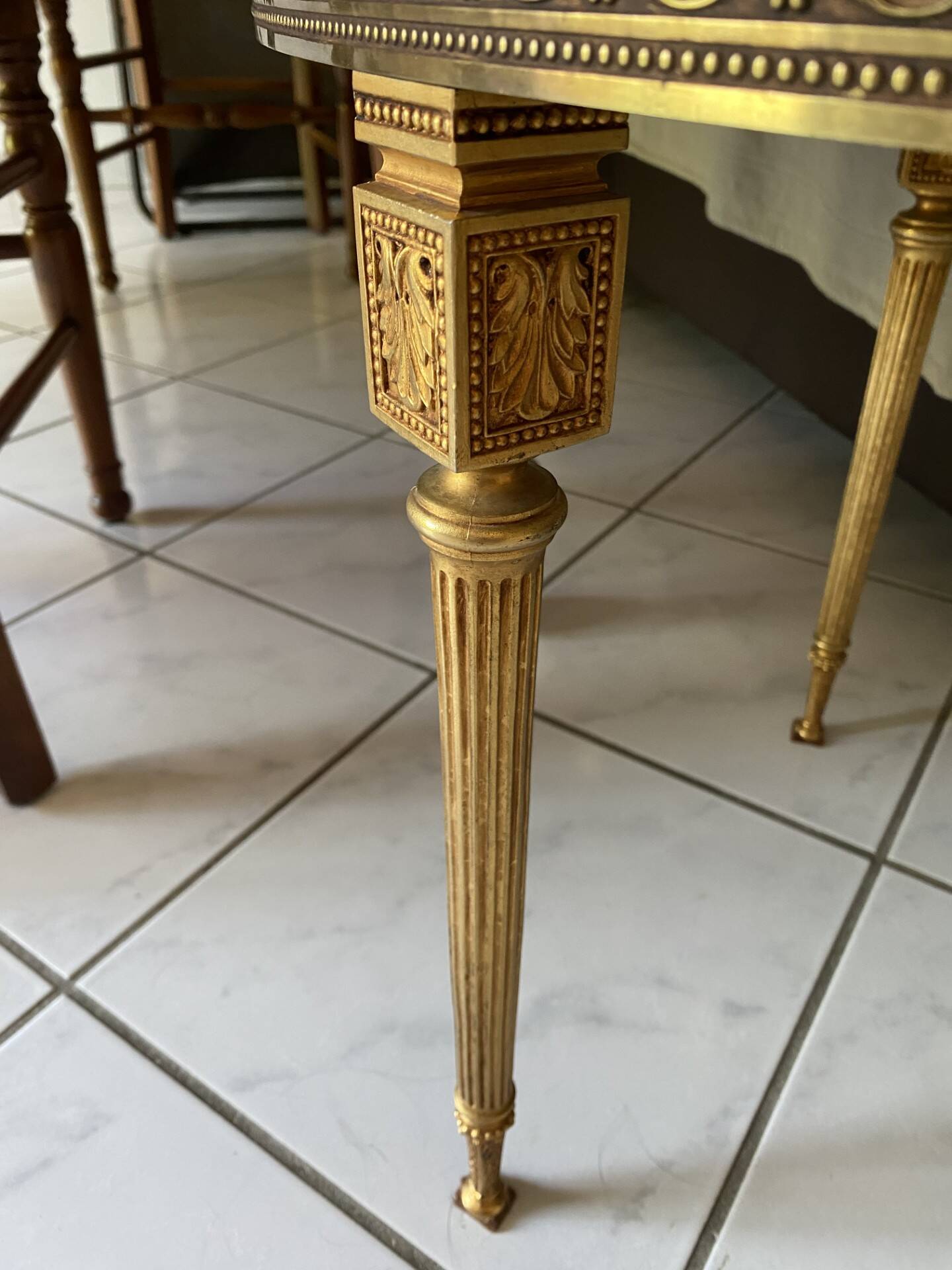 vintage marble coffee table