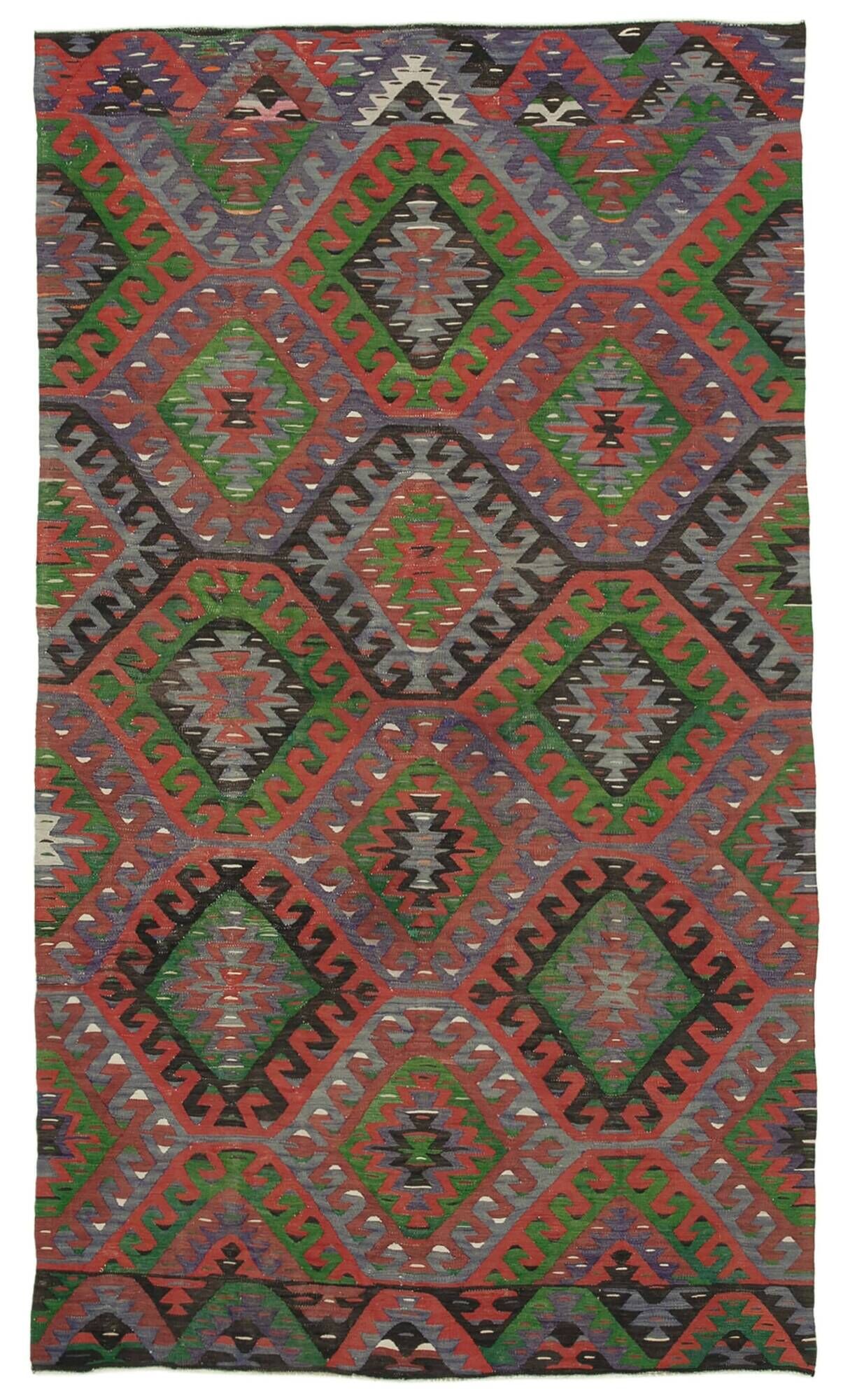 Turkish Handmade Vintage Anatolian Kilim 164 cm x 290 cm