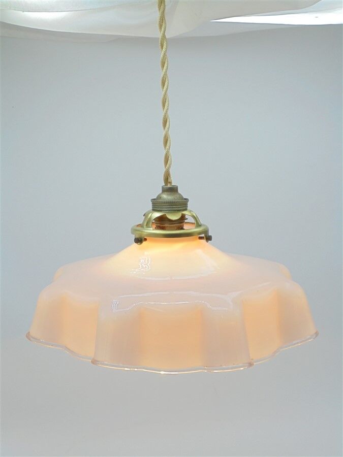 Pink opaline pendant light