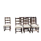 Set of seven Parisian mansion dining chairs 1920'