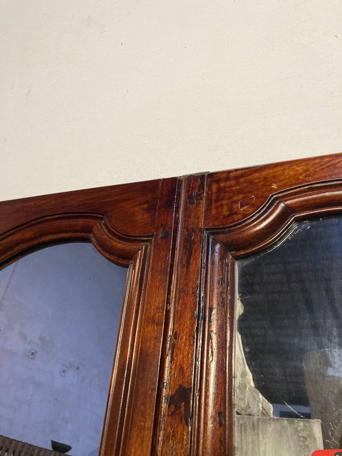 Pair of old mirror doors