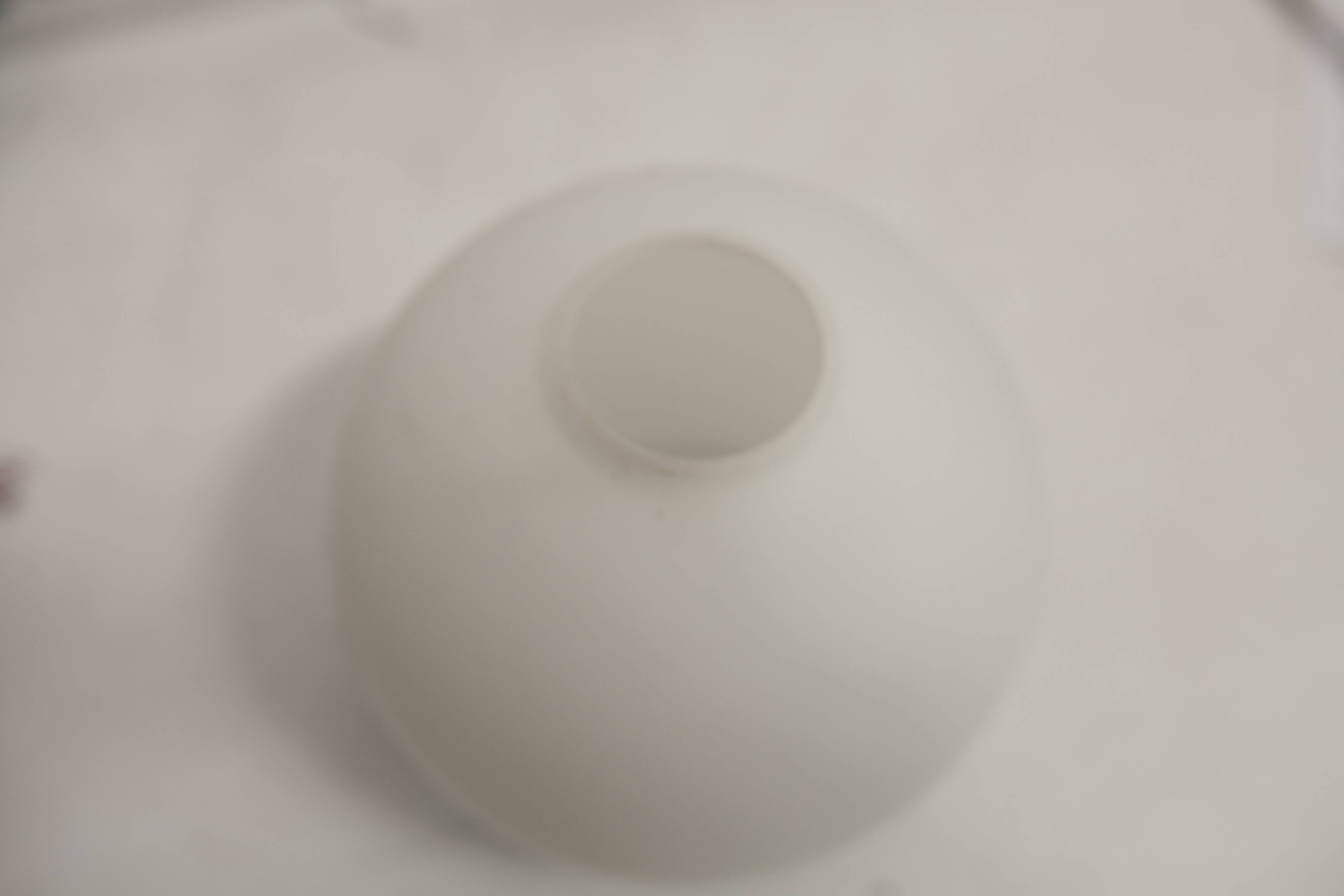 1970 white opaline tulip cone pendant lights (6 available)