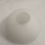 1970 white opaline tulip cone pendant lights (6 available)