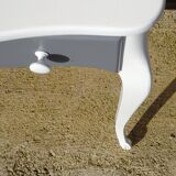 Small white and grey wooden dressing table