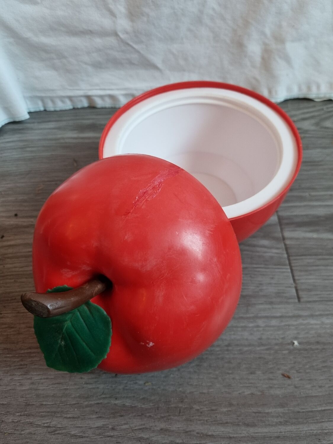 Vintage Red Apple Ice Bucket
