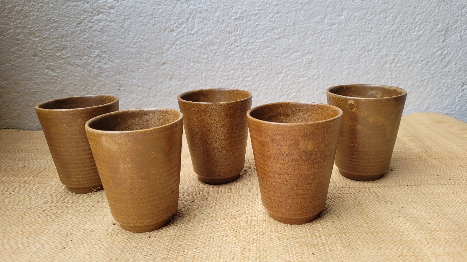 70's stoneware glasses