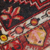Turkish yastik handmade vintage rug 50cm x 96cm 1960s, 1C651