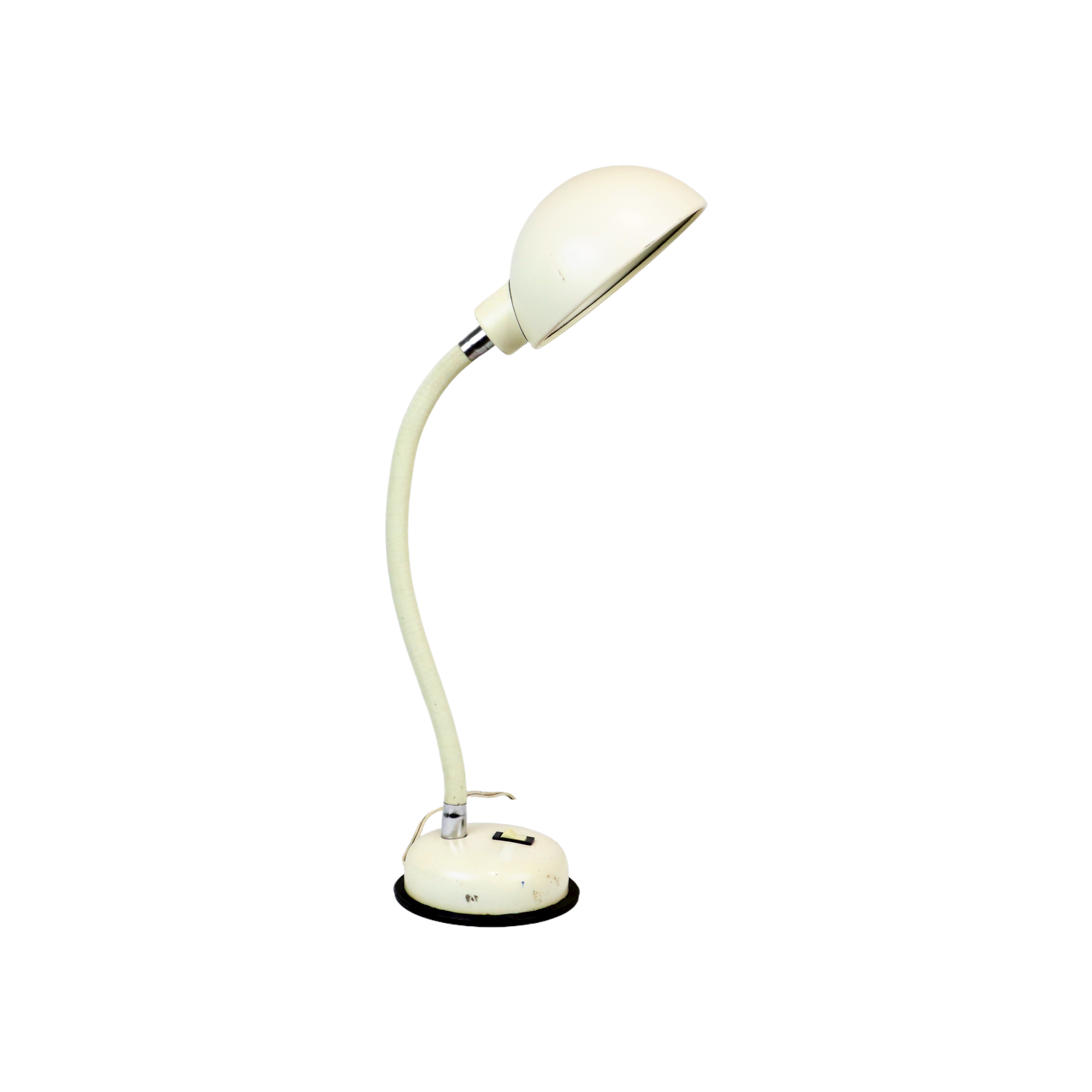 Vintage desk lamp white industrial flexible metal lamp 43cm