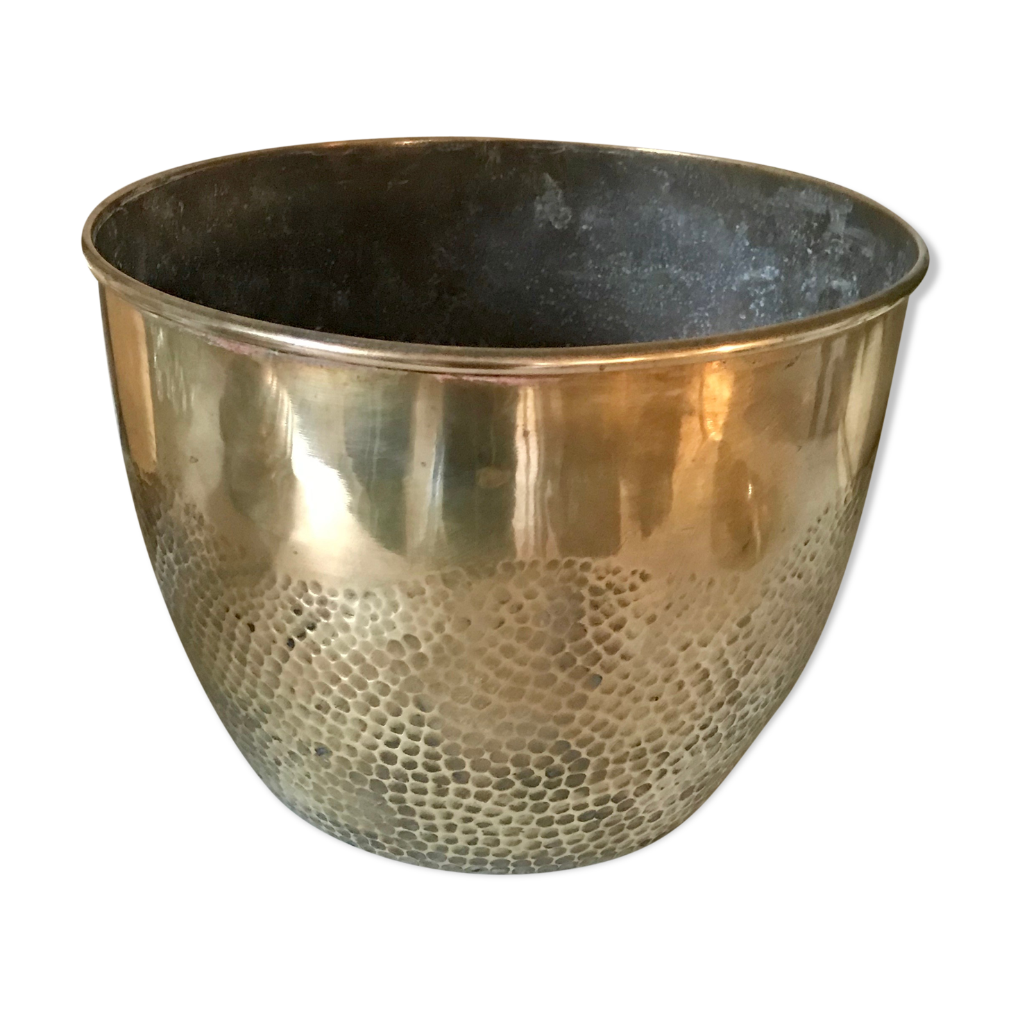 Vintage brass pot cover