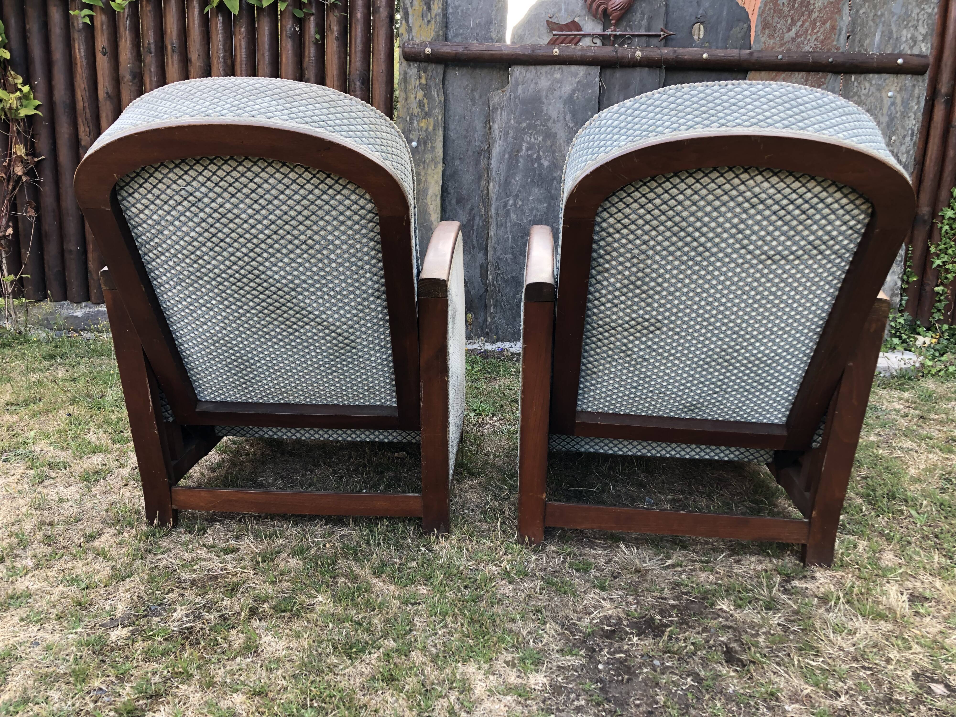 Duo de fauteuils club vintage