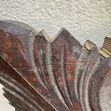 Carved wooden mirror - beveled ice - early twentieth century