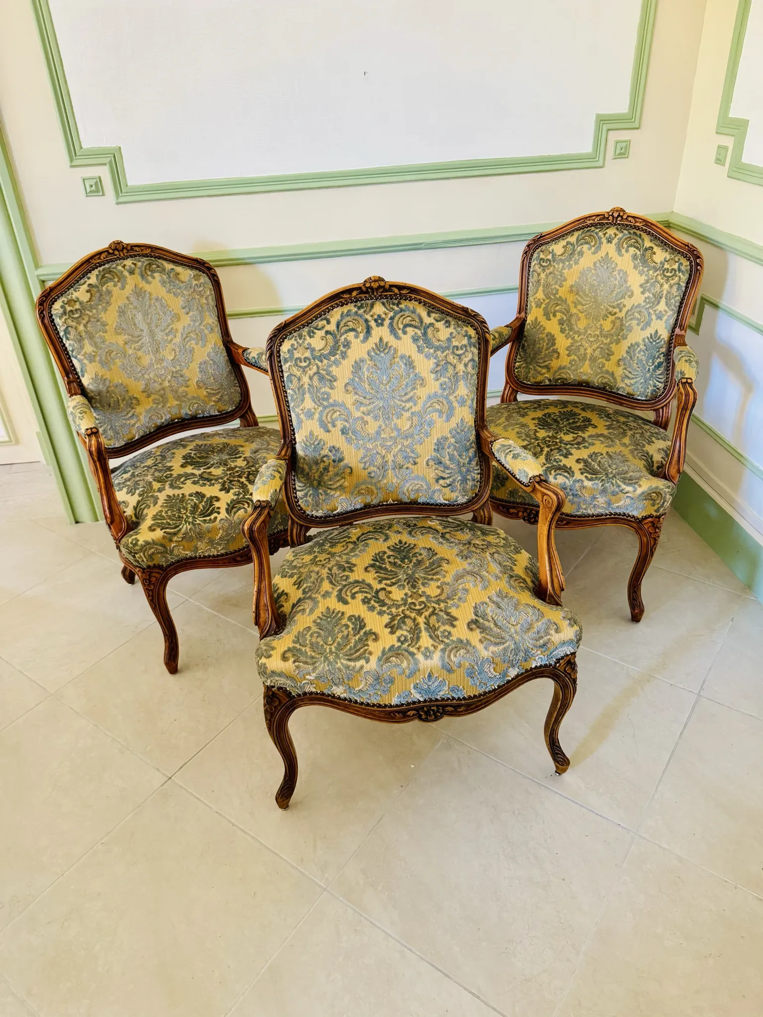 Set of Louis XV style armchairs