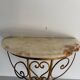 Mid-century floating wall console in wrought iron, 1950, Italy