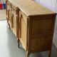 Vintage sideboard renovated in marquetry and raw solid wood