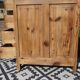 Restored antique pine desk, 9 drawers