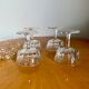 Set of 4 old champagne glasses